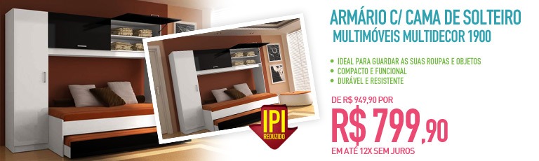 Armário c/ Cama de Solteiro