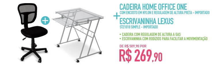 Cadeira Home Office + Escrivaninha