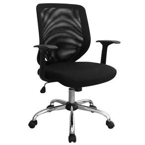 Cadeira Office Way c/ Encosto em Nylon e Função Relax - Preta - Importado