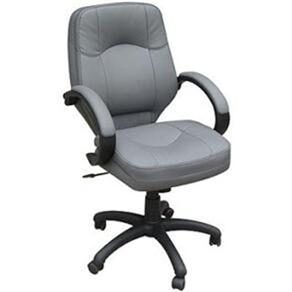 Cadeira Office Doctor em Courino c/ Função Relax - Cinza - Importado