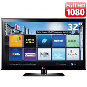 TV 32" LCD LG 32LD650 Full HD c/ Conexão à Internet*, Entradas HDMI e USB e Conversor Digital - 120Hz