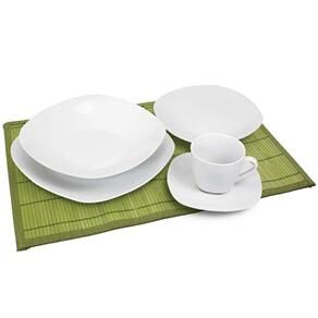 Aparelho de Jantar e Chá Inova Quadrado D145119 - 20 Peças