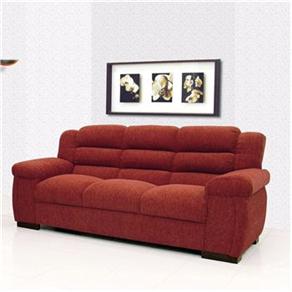 Sof&aacute; 3 Lugares Linoforte Vison em Tecido Chenille - Vermelho - cod: 234697