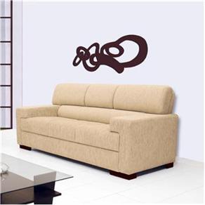 Sof&aacute; 3 Lugares Linoforte Cartun Tecido em Chenille Jacquard - Bege - cod: 234713