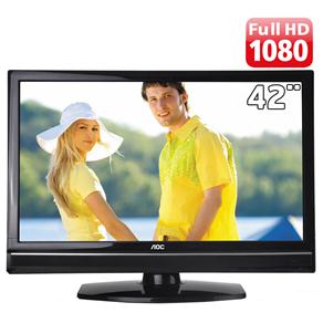 TV 42" LCD AOC LC42H053 Full HD c/ Entradas HDMI e USB e Conversor Digital