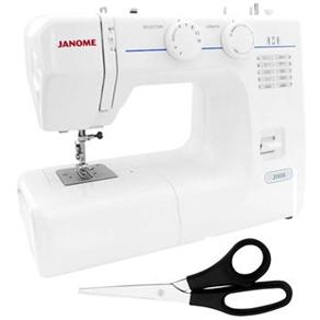 Máquina de Costura Doméstica Janome 2008 - Branca + Tesoura Multiuso 7" Tramontina
