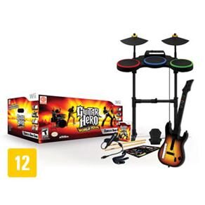 Jogo Guitar Hero: World Tour - Wii c/ Microfone, Bateria e Guitarra - 26204