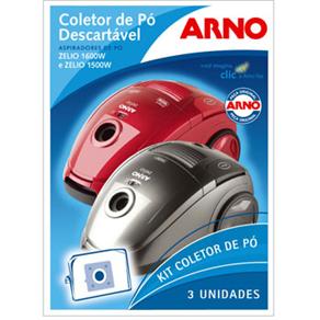 Saco Descart&aacute;vel p / Aspiradores Arno Zelio 1.500W e 1.600W - 3 Unidades - cod: 184250