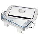 Rechaud Retangular Tramontina Inox c/ Refratário - 37x23cm
