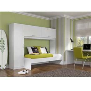 Arm&aacute;rio c / Cama de Solteiro Multim&oacute;veis Multidecor 1900 - Branco - cod: 365020