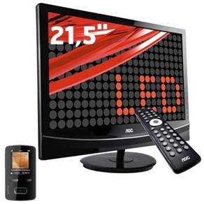 TV Monitor 21,5 &acute; LED AOC T2242WE Full HD c / Entrada HDMI + MP4 Player Philips 4GB GoGear c / Tela 1,8 &acute; e R&aacute;dio FM - cod: 1000029880