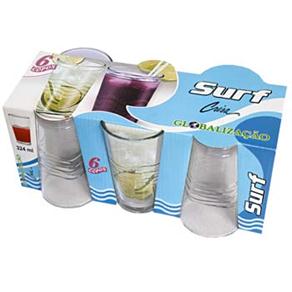 Conjunto de Copos Crisa Surf 324ml - 6 Pe&ccedil;as - cod: 452809