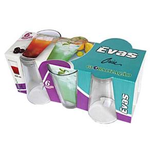 Conjunto de Copos Crisa Evas 420ml - 6 Pe&ccedil;as - cod: 452811
