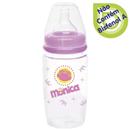 Mamadeira Neopan Turma da Mônica c/ Bico de Silicone e Tampa Protetora Rosa - 300 ml