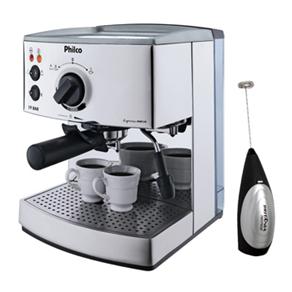 Cafeteira Expresso Philco Manual PHC19 Prata 110V - 19 Bar + Mini Mixer Brit&acirc;nia - cod: 1000030588