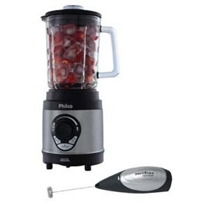 Liquidificador Philco PH5000CL Preto / A&ccedil;o Escovado - 850W + Mini Mixer Brit&acirc;nia - cod: 1000031413