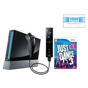 Console Nintendo Wii Preto + 1.000 Wii Points + Jogo Just Dance 3 - Wii - 709038