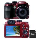 Câmera GE X-500 Vermelha c/ Visor LCD de 2,7”, ...