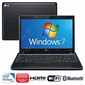 Notebook LG S425 - 1230 com Intel Pentium B950, 2GB, 320GB, Gravador de DVD, Leitor de Cart&otilde;es, HDMI, Wireless, Bluetooth, Webcam, LED 14 &acute; e Windows 7 - cod: 829104