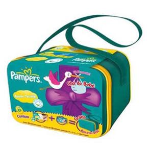 Fralda Pampers Rec&eacute;m - Nascido com 38 Unidades - Tam. XP + Len&ccedil;os Umedecidos Pampers com 50 Unidades + Maleta - cod: 832803
