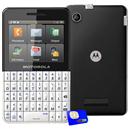 Celular Desbloqueado TIM Motorola XT EX118 Motokey Preto QWERTY c/ Câmera 3MP, Rádio FM, Bluetooth, Touch screen e Cartão de 2GB + CHIP 0310 INFINITY