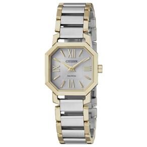 Rel&oacute;gio Feminino Anal&oacute;gico Citizen Ladies Eco - Driver EP5894 - 53A - Prata / Dourado - cod: 849613