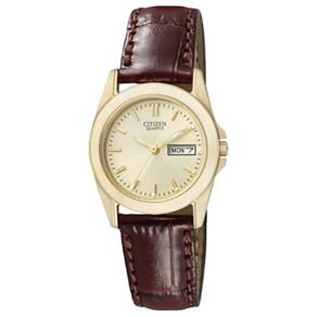 Rel&oacute;gio Feminino Anal&oacute;gico Citizen Quartz Ladies EQ0562 - 03P - Marrom - cod: 849617