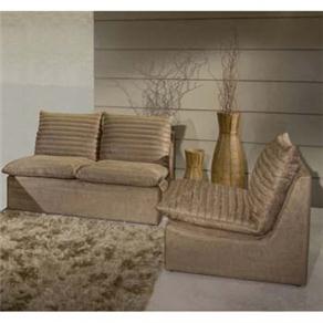 Sof&aacute; 1 e 2 Lugares Herval Alaska Plus - Bege - cod: 1000035215
