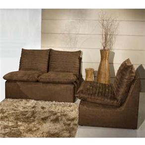 Sof&aacute; 1 e 2 Lugares Herval Alaska Plus - Marrom - cod: 1000035216