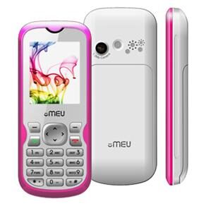 Celular desbloqueado 411 Meu Branco / Rosa c / C&acirc;mera 1.3MP, R&aacute;dio FM / MP3 / MP4, Dual Chip, Quadriband, Bluetooth + Fone de Ouvido + Cart&atilde;o de 2GB - cod: 1596240