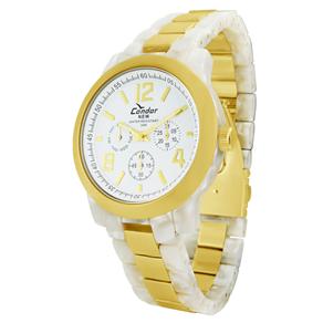 Rel&oacute;gio Feminino Anal&oacute;gico Condor New Water Resistant KP68048E P&eacute;rola / Dourado - cod: 1654431