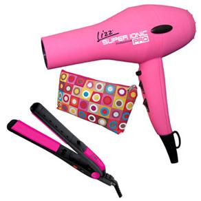 Secador Lizz Super Ionic 2.000 W 110 V + Prancha Lizz Passione + Mini - necessaire Arco - &iacute;ris Lizz - cod: 1000035744
