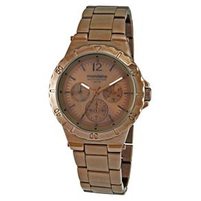 Rel&oacute;gio Feminino Anal&oacute;gico Mondaine Sport Glamour Multifun&ccedil;&atilde;o 94461LPMGMS3 - Marrom - cod: 1656269