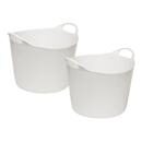 Conjunto de Baldes Arthi Organizador Branco - 2 Peças