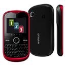 Celular Desbloqueado Alcatel OT678 G Vermelho QWERTY Trial Chip c/ Câmera 1.3MP, Rádio FM, MP3, Bluetooth e Fone de Ouvido