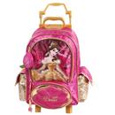 Mochila de Carrinho Dermiwil A Bela e a Fera G 50389 - Rosa/Dourado