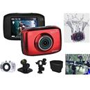 Filmadora Sport Newlink FS201 Vermelha com LCD Touch 2,7", HD, Foto 5 MP e À Prova D'água