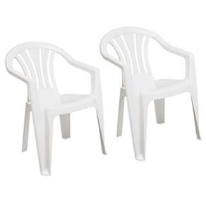 Kit com 2 Poltronas Tramontina Bertioga - Branco - cod: 1820561