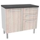 Balcão Colormaq Euro Kitchen com 1 Porta e 3 Gavetas - Marfim