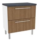 Balcão Colormaq Euro Kitchen com 2 Gavetas - Carvalho