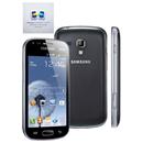 Celular Desbloqueado Samsung Galaxy S Duos Preto com Dual Chip, Câmera 5MP, Android 4.0, 3G, Wi-Fi, GPS, Tela Full Touch, Bluetooth e MP3/FM