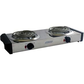 Fog&atilde;o El&eacute;trico Cotherm 2 bocas P&eacute;rola com N&iacute;vel de Temperatura - Inox - cod: 1772323