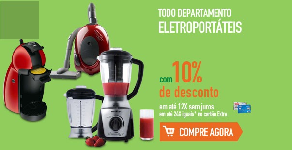 Todo Departamento de Eletroport&aacute;teis com 10% de Desconto
