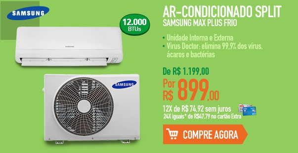 Ar-Condicionado Split Samsung Max Plus Frio