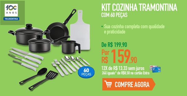 Kit Cozinha Tramontina com 60 Peças