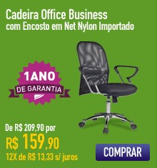 Cadeira Office Business com Encosto em Net Nylon Importado