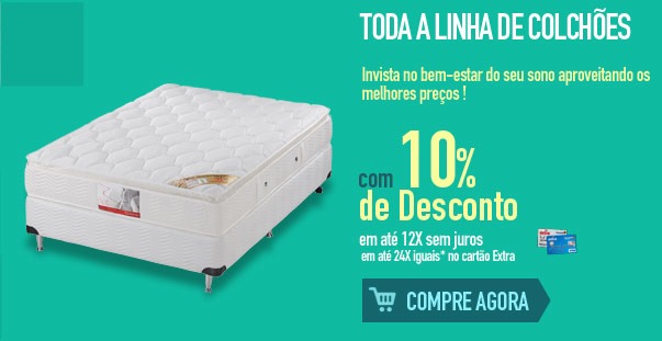 Toda a Linha de Colchões com 10% de Desconto
