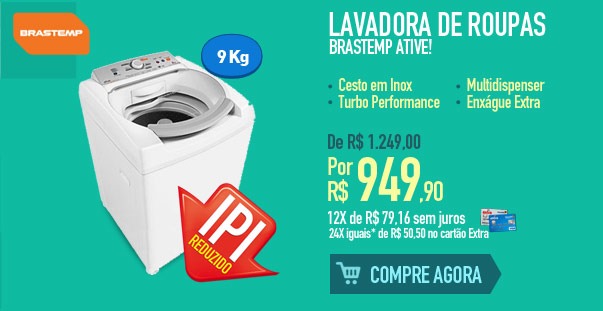 Lavadora de Roupas Brastemp Ative!