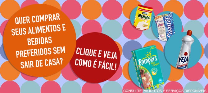 Agora você compra alimentos e bebidas pelo site