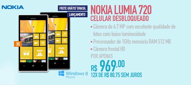 Nokia Lumia 720 Celular Desbloqueado 